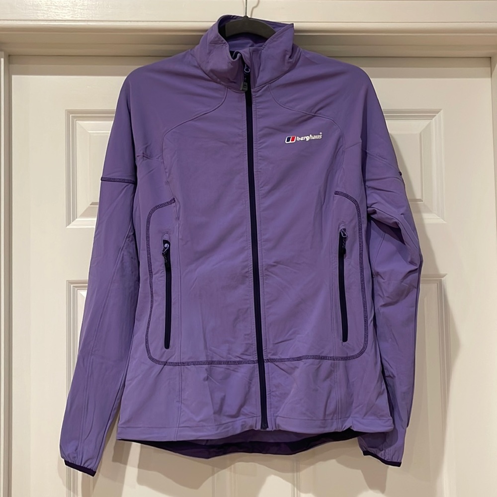 BERGHAUS women’s Saltoro Jacket, size 14 (US) in purple w/dk purple accents